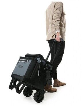 Titan Deep Freeze 60-Can Rolling Cooler w/ All-Terrain Cart Collapsible Wheeled